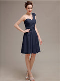 One Shoulder Short A-Line Bridesmaid Dresses