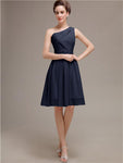 Pretty One-shoulder A-line Knee-Length Bridesmaid Dresses