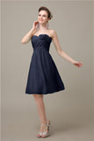 A-line Chiffon Sweetheart Knee-Length Short Bridesmaid Dresses