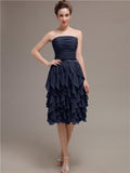 Elegant Strapless Princess A-line Knee-Length Bridesmaid Dresses