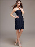 Sweetheart Short Sheath Knee length Bridesmaid Dresses