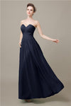 Pretty Strapless Chiffon A-line Floor-Length Bridesmaid Dresses