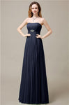 Elegant Straight Chiffon A-line Floor-Length Bridesmaid Dresses