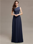 Simple One-Shoulder Sleeveless A-line Chiffon Bridesmaid Dresses