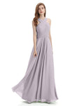 A-line Unique Deisgn Chiffon Long Bridesmaid Dresses