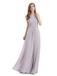 A-line Chiffon Floor-Length Long Bridesmaid Dresses