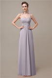 Sweatheart A-line Chiffon One Shoulder Floor-Length Long Bridesmaid Dresses