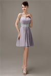 Spaghetti Straps Sweetheart A-line Chiffon Appliques Bridesmaid Dresses