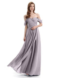 Charming Off-The-Shoulder Sweethert Floor Lenght Bridesmaid Dresses