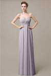 Simple A-line Sweetheart Chiffon Floor-Length Long Bridesmaid Dresses