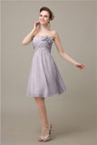 A-line Chiffon Sweetheart Knee-Length Short Bridesmaid Dresses