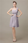 Popular One-shoulder Sweetheart Knee-Length Bridesmaid Dresses