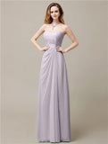 Elegant A-line Chiffon Sweetheart Floor-Length Bridesmaid Dresses