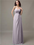 Elegant Sweetheart Chiffon A-line Long Bridesmaid Dresses