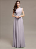 Simple One-Shoulder Sleeveless A-line Chiffon Bridesmaid Dresses