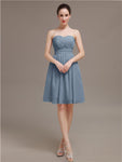 Sweetheart Chiffon A-line Short Bridesmaid Dresses