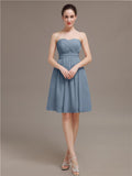 Sweetheart Chiffon A-line Short Bridesmaid Dresses