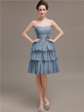 Sweetheart Pleats A-line Short Bridesmaid Dresses