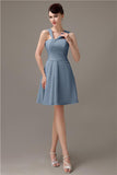 Simple A-line Knee-length Chiffon Bridesmaid Dresses