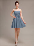 Sweetheart A-Line Short Chiffon Bridesmaid Dresses