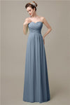 A-line Sweetheart Chiffon Floor-Length Long Bridesmaid Dresses