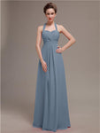 Elegant Sweetheart Halter Long Bridesmaid Dresses