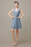 Pretty V-neck A-line Knee-Length Bridesmaid Dresses