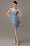 Elegant A-line Pleated Chiffon Knee-length Bridesmaid Dresses