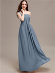 A-line One-shoulder Long Chiffon Bridesmaid Dresses