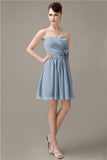 Fashion Sweetheart A-line Chiffon Knee-length Bridesmaid Dresses