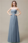 Elegant Straight Chiffon A-line Floor-Length Bridesmaid Dresses