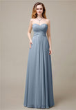 Charming A-line Sweetheart Sleeveless Floor-Length Bridesmaid Dresses