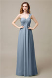 Pretty A-line Chiffon One-Shoulder Floor-Length Bridesmaid Dresses