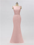 Sleeveless Mermaid Bateau Floor Length Bridesmaid Dresses