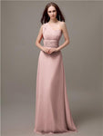 Unique One-shoulder Sleeveless A-line Floor-Length Bridesmaid Dresses