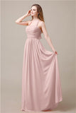 Elegant Hatler A-line Chiffon Floor-Length Bridesmaid Dresses