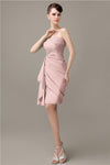 Elegant Sweetheart Chiffon Backless Sheath Bridesmaid Dresses