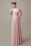 Sweetheart A-line Simple Chiffon Floor-Length Long Bridesmaid Dresses