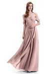 Charming Off-The-Shoulder Sweethert Floor Lenght Bridesmaid Dresses