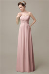 A-line Sweetheart Chiffon Floor-Length Long Bridesmaid Dresses