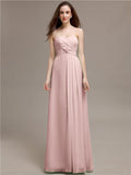 Simple Sweetheart Sleeveless A-line Floor-Length Bridesmaid Dresses