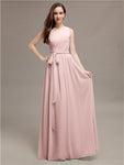 Beautiful A-line One-Shoulder Sleeveless Floor-Length Bridesmaid Dresses