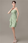 Elegant Sweetheart Chiffon Backless Sheath Bridesmaid Dresses