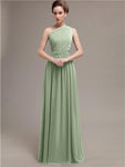 Simple One-shoulder Chiffon Long Bridesmaid Dresses