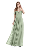 Elegant Sweetheart Off Shoulder Floor-Length Bridesmaid Dresses