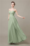 Pretty Strapless Chiffon A-line Floor-Length Bridesmaid Dresses