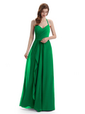 Charming Halter V-neck Floor Lenght Bridesmaid Dresses