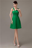 Simple A-line Knee-length Chiffon Bridesmaid Dresses