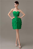 Elegant A-line Pleated Chiffon Knee-length Bridesmaid Dresses