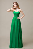 Pretty Chiffon A-line Sweetheart Floor-Length Bridesmaid Dresses